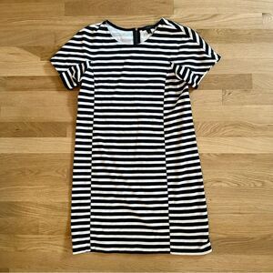 J. Crew | Black and White Striped Mini Dress